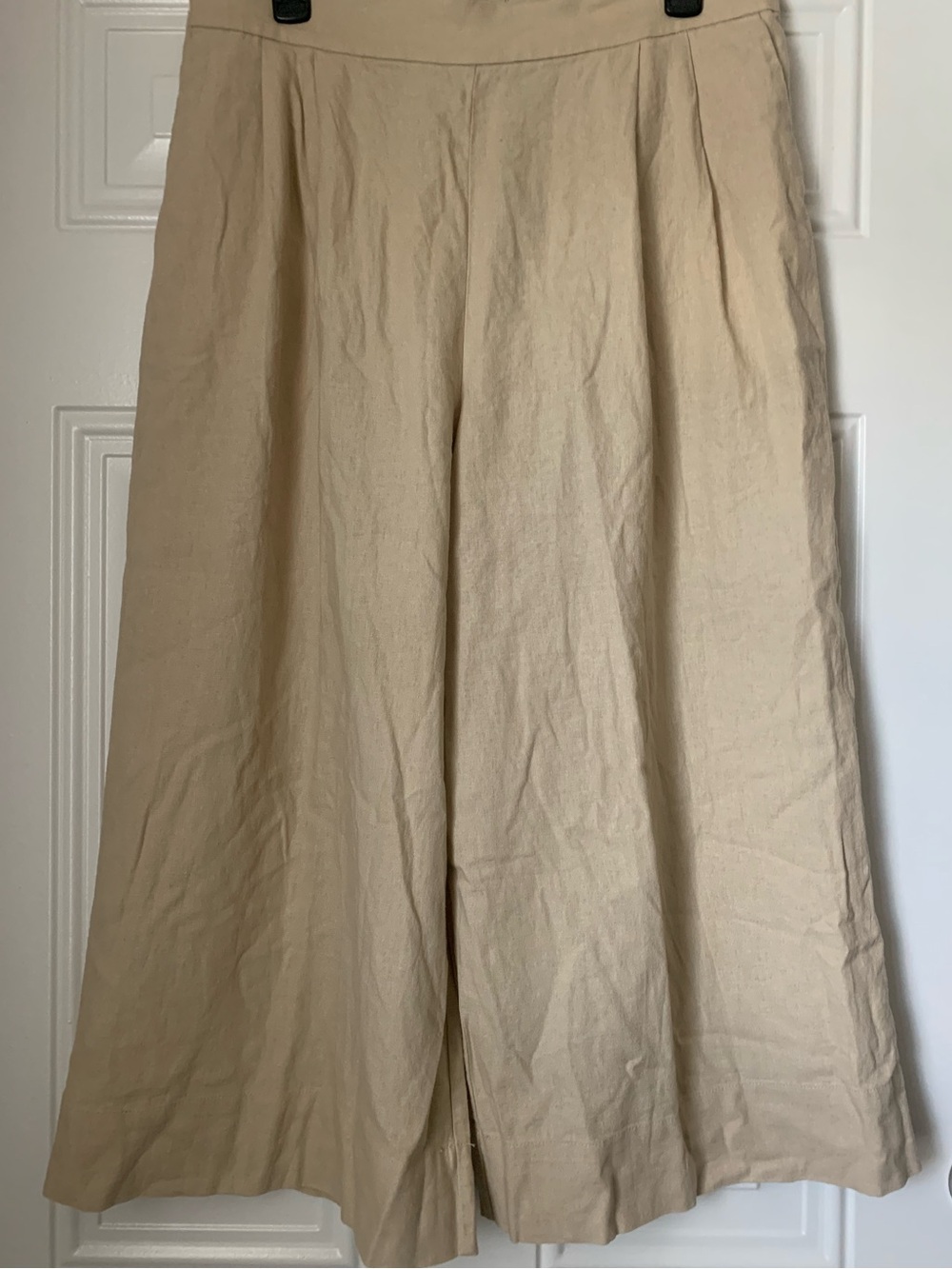 NWT Premise Flax Linen Blend  Wide Leg Cropped Pant Size L